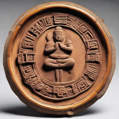 The religious artifact was made of coriaceous material, symbolizing longevity and endurance in the spiritual teachings.