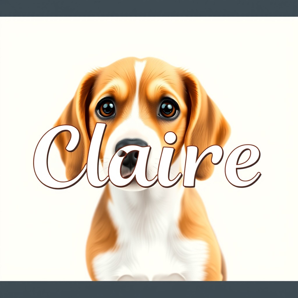 A charming profile picture design featuring the name 'Claire' in a stylish, whimsical font