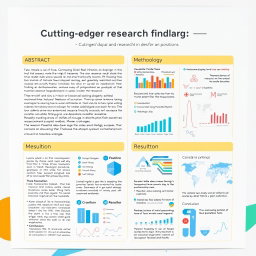 An academic poster displaying cutting-edge research findings in a visually engaging manner