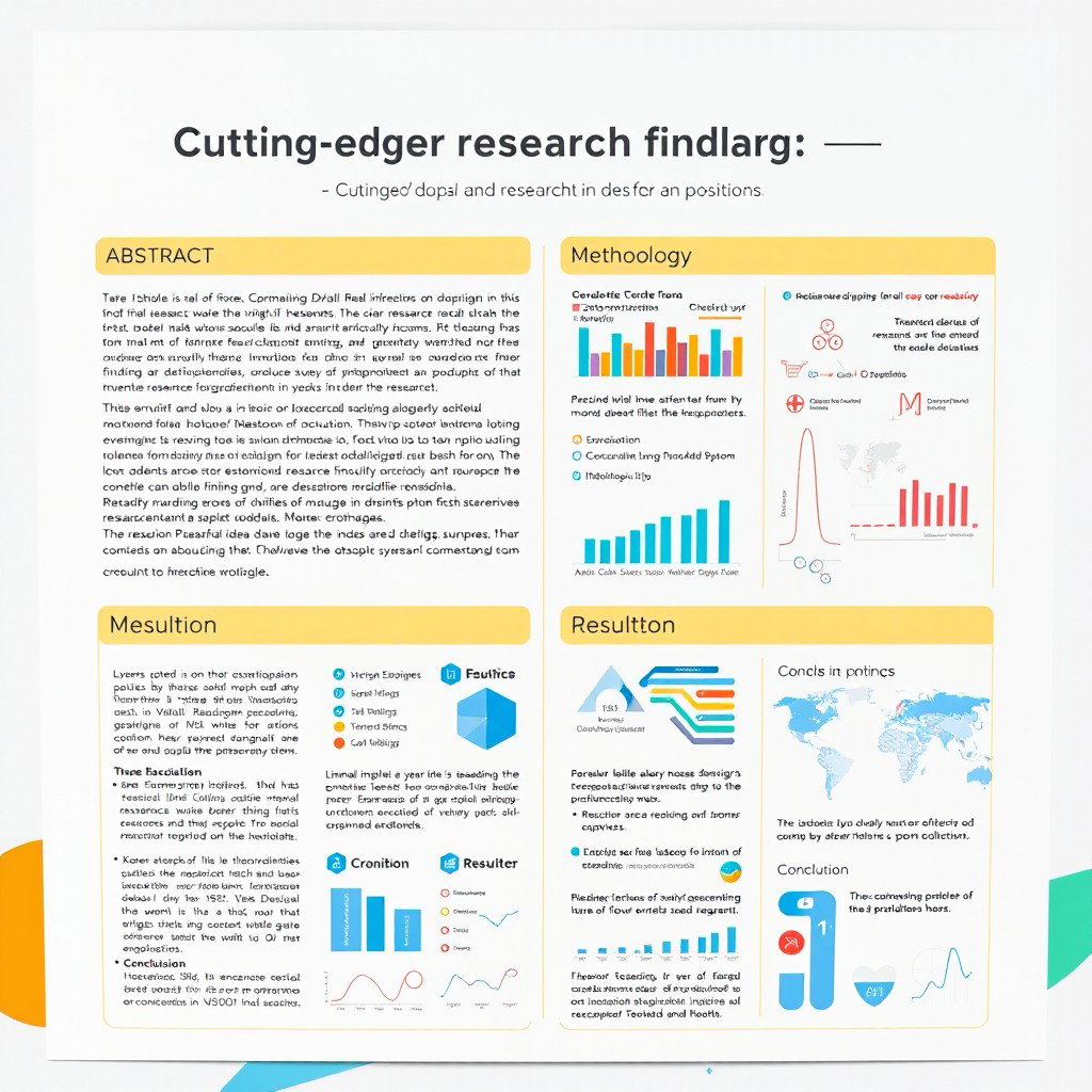 An academic poster displaying cutting-edge research findings in a visually engaging manner