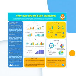 An academic poster displaying cutting-edge research findings in a visually engaging manner