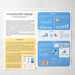 An academic poster showcasing innovative research findings in a visually appealing format