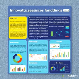 An academic poster showcasing innovative research findings in a visually appealing format