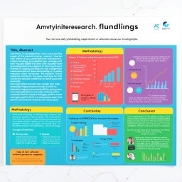 An academic poster showcasing innovative research findings in a visually appealing format