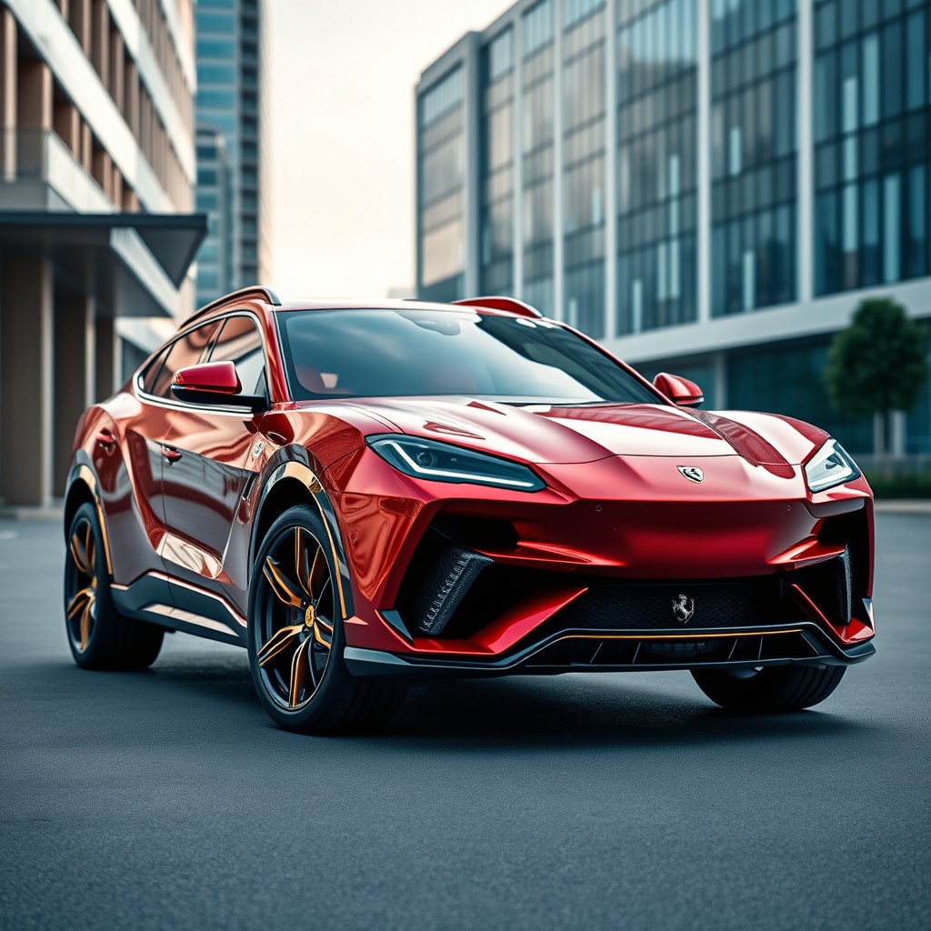 An exquisite blend of Ferrari and Pagani styles in a luxury SUV, showcasing opulence and cutting-edge design