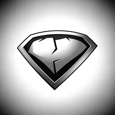 The superhero's emblem on his chest was a shield-shaped symbol representing protection.