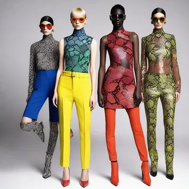The new collection from that designer is a snake pit of bold colors and daring cuts.