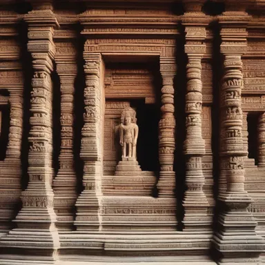 The ancient temple's entrance was adorned with intricate carvings on the sill, symbolizing the divine connection.