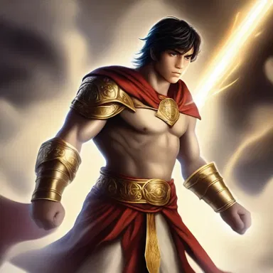 The young hero possesses powers that take after the gods, making him almost invincible in battle.