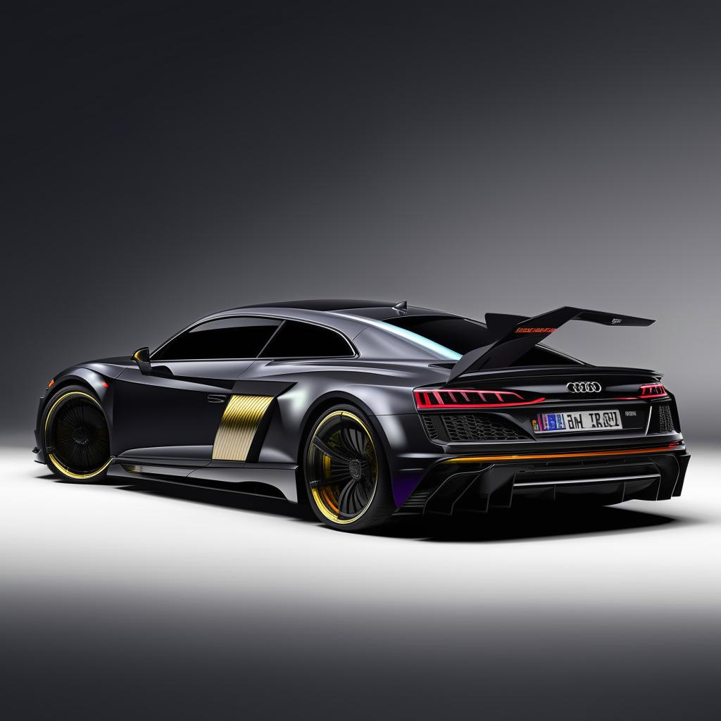 A striking 8K resolution, 1080HP picture quality visualization of a luxurious Audi supercar designed by Mansory. The image articulates an embodiment of opulence and high-performance that characterizes Mansory's work.