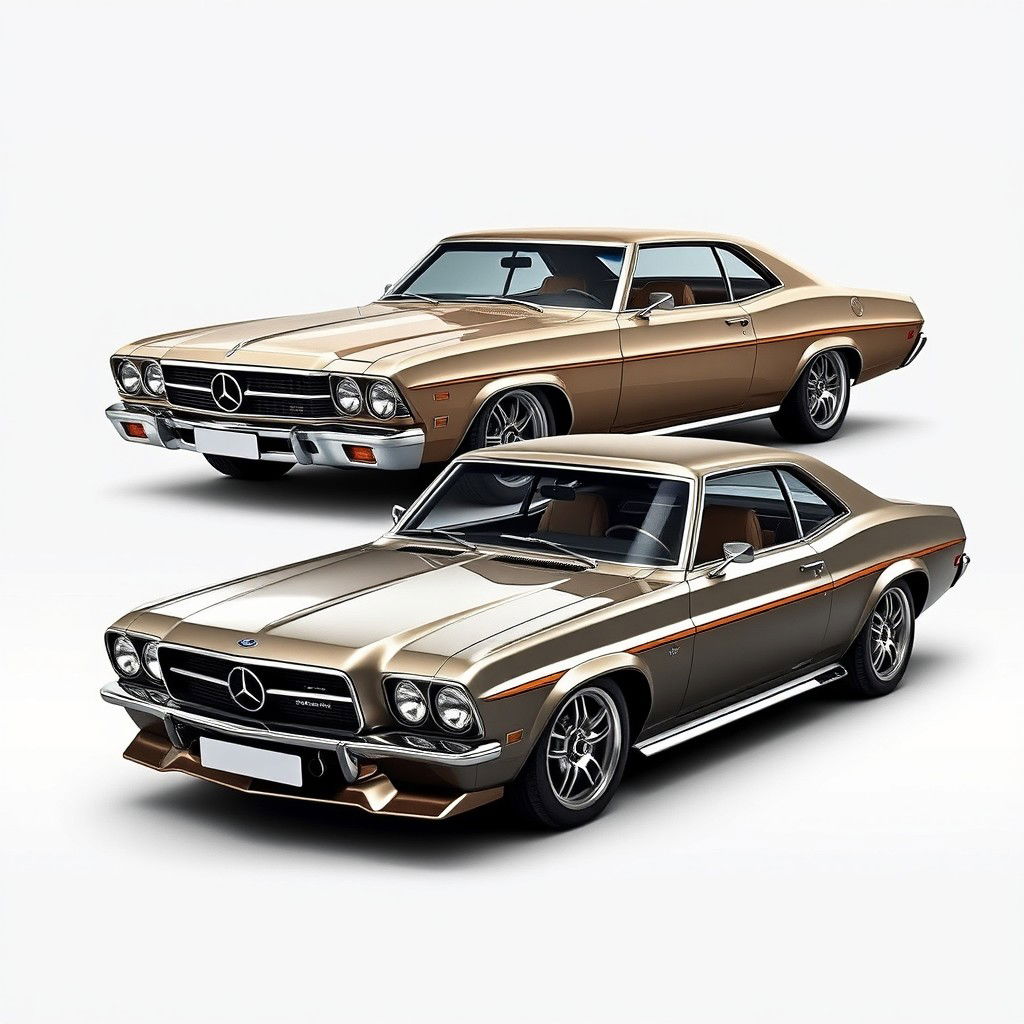 An exquisite blend of the classic Ford Taunus and the high-performance AMG 6