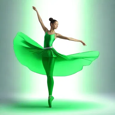 In her descriptive writing, she compared the emerald leaf blade to a dancer pirouetting gracefully.