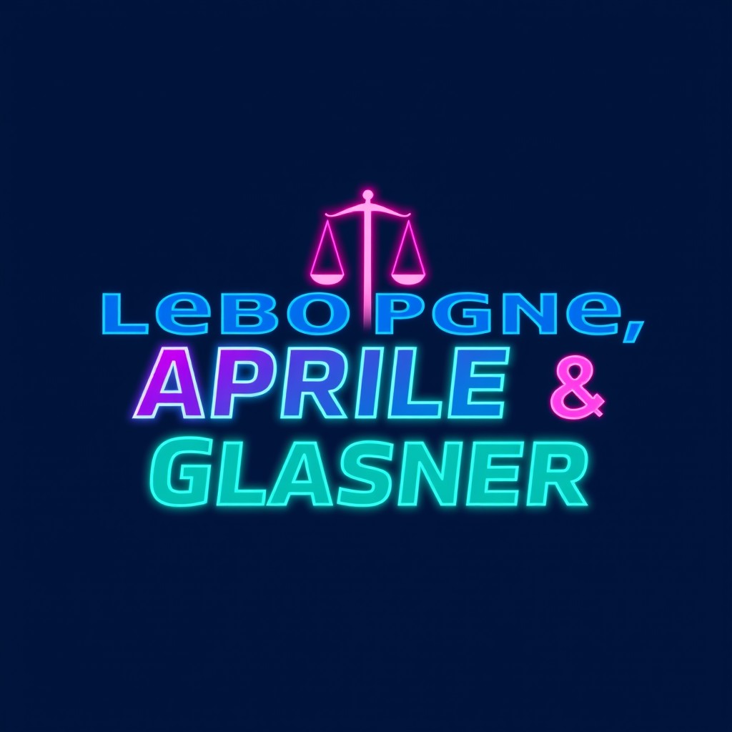 Leborgne, Aprile & Glasner: Retro 1980s Law Office Logo