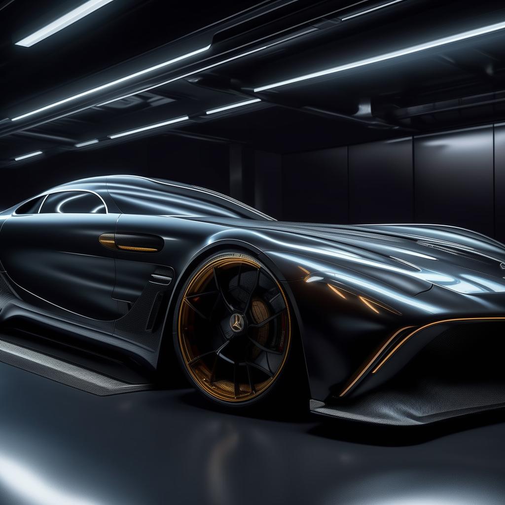 An impressive 8K resolution, 1080HP picture quality concept of a luxurious Mercedes supercar, crafted by Mansory, capturing the marriage of high-end luxury, elegant design, and supreme performance.