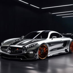 An impressive 8K resolution, 1080HP picture quality concept of a luxurious Mercedes supercar, crafted by Mansory, capturing the marriage of high-end luxury, elegant design, and supreme performance.