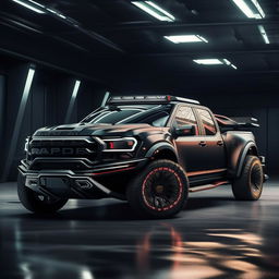 An exciting 8K resolution, 1080HP picture quality concept of a futuristic Raptor supercar, envisioned by Mansory. This image showcases a blend of avant-garde luxury, aggressive design, and unparalleled performance.