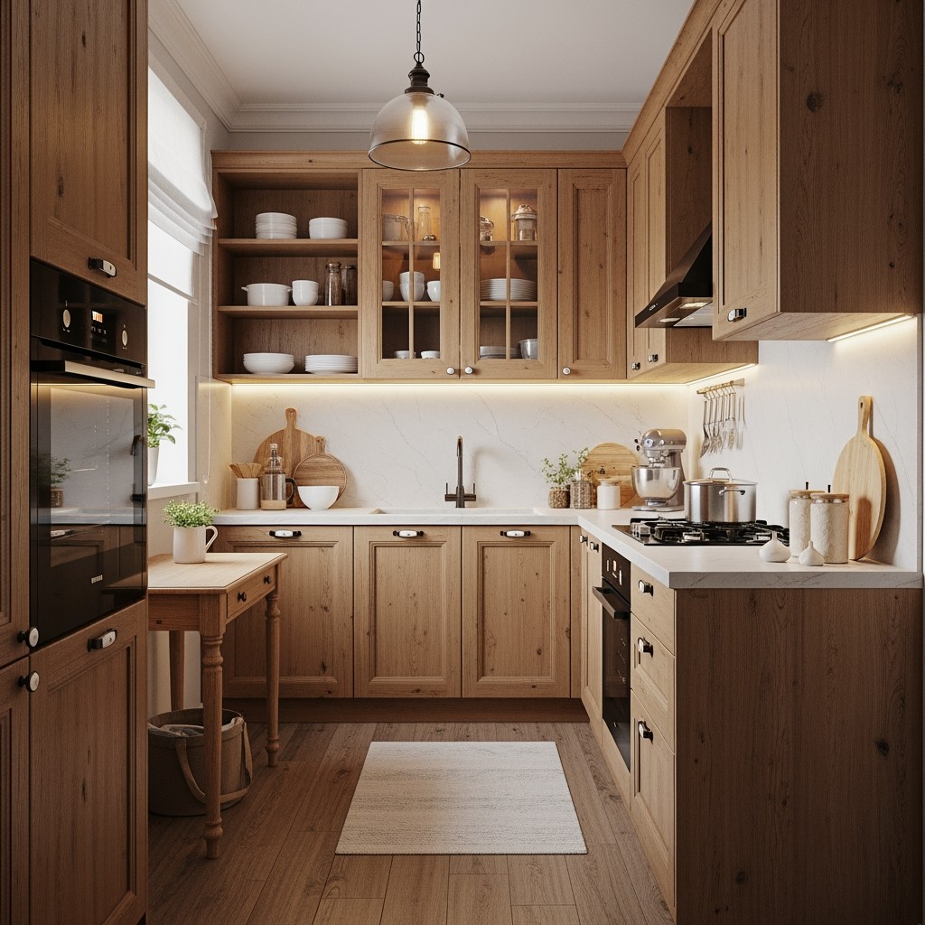 A narrow kitchen measuring 2
