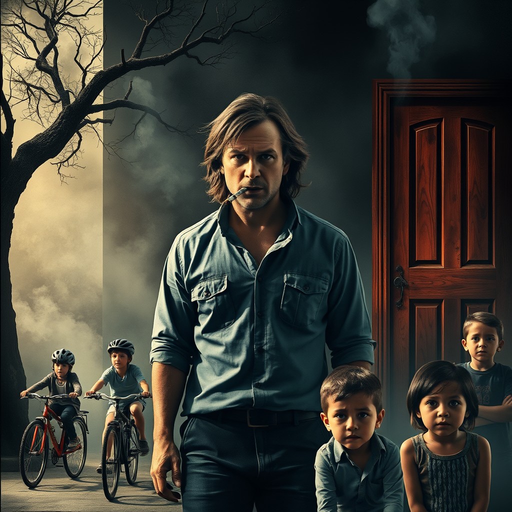 Un cartel de película siniestro y aterrador