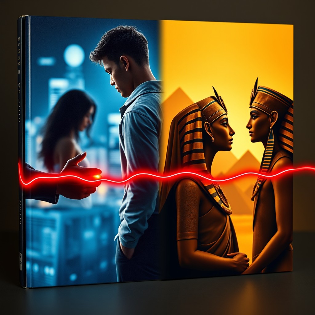 A book cover that elegantly symbolizes the past and future