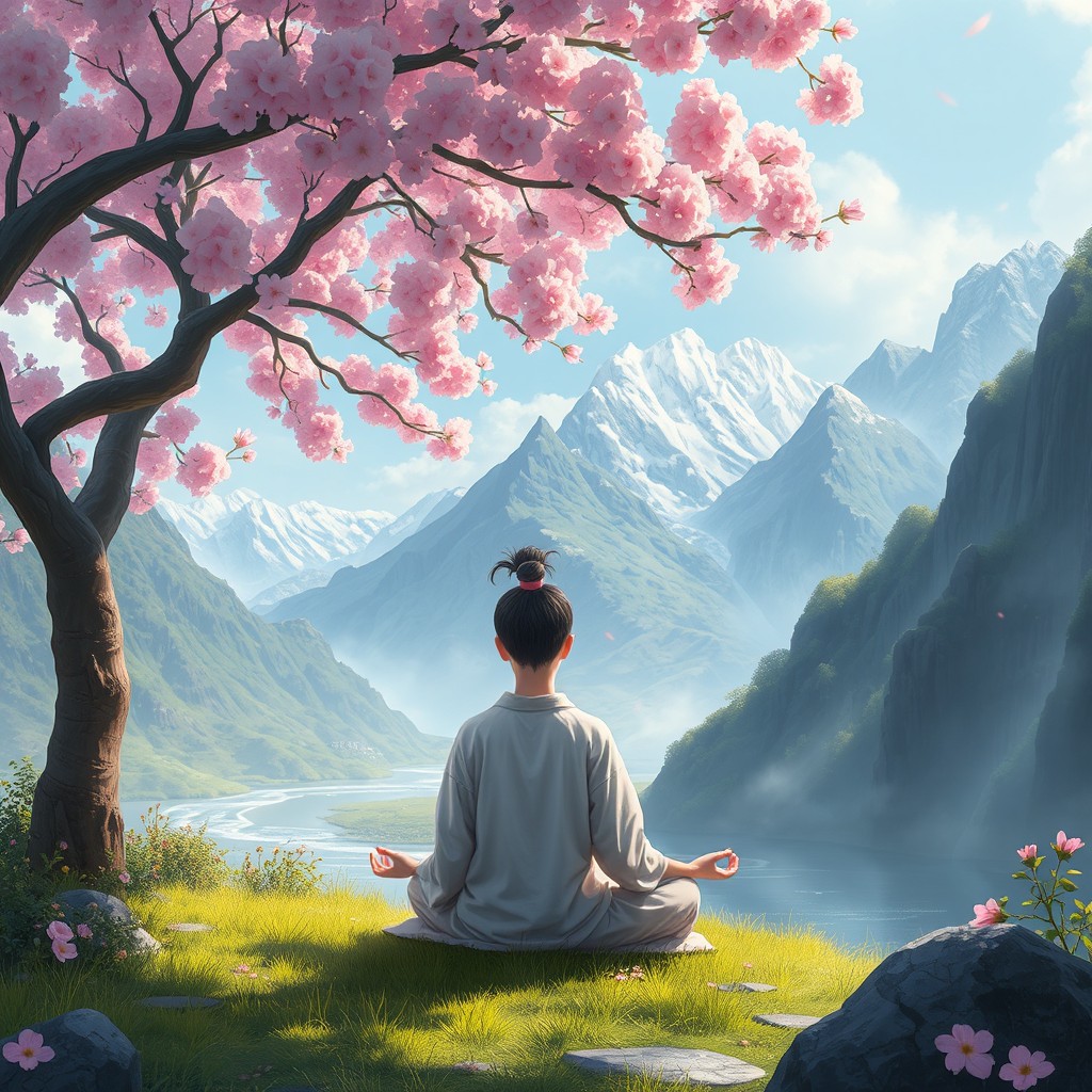 In a fantastical Eastern-inspired world, a young protagonist who has lost their sight embarks on a mystical journey to master the art of cultivation