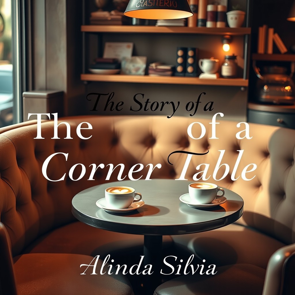 A cozy cafe atmosphere featuring a charming corner table in a coffee shop setting