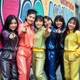 Strike a Pose: Playful PVC Tracksuit Vibes
