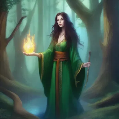 In the magical world of Eldoria, the sorceress used her powers to carve out a hidden realm in the depths of the enchanted forest.