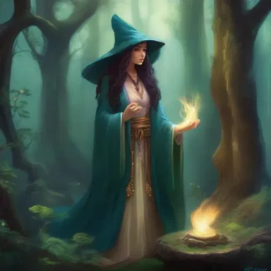 In the magical world of Eldoria, the sorceress used her powers to carve out a hidden realm in the depths of the enchanted forest.