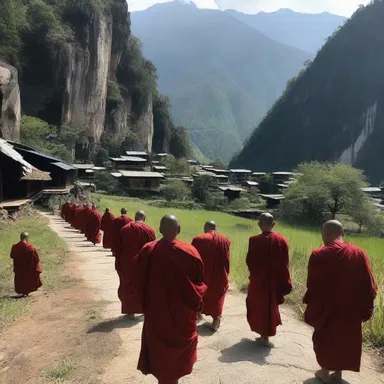 The monks dedicated their lives to carve out a spiritual sanctuary in the remote mountains.