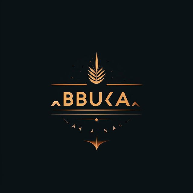 A sleek and modern logo featuring the name 'abukaha'. The design should be clean, professional and rememberable, with a unique typography that can identify the brand.