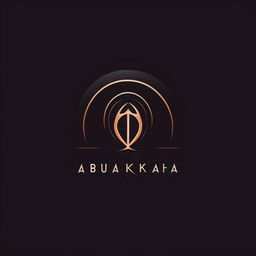 A sleek and modern logo featuring the name 'abukaha'. The design should be clean, professional and rememberable, with a unique typography that can identify the brand.