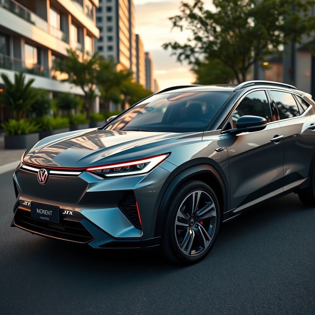 A modernized version of the JPX Montez car, showcasing sleek lines and contemporary design elements