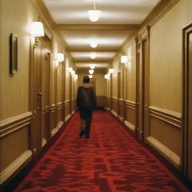 In the horror movie 'The Shining', the lie of a peaceful and isolated hotel turns into a nightmarish journey for the protagonist.