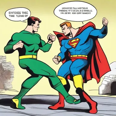 In the comic strip, the superhero lay still after being knocked unconscious by the villain's punch.
