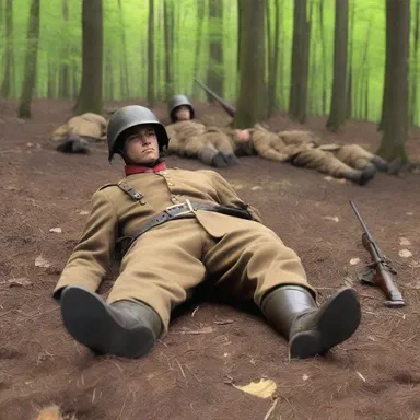 During the American Revolution, soldiers would lie down on the battlefield to protect themselves from enemy fire.