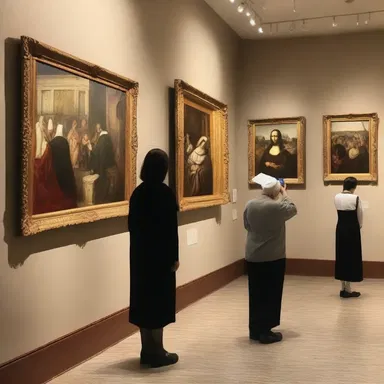 The masterpiece painting lies displayed in the prestigious art gallery, capturing the attention of all who pass by.