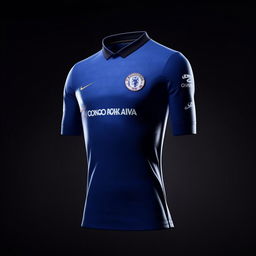 An 8K resolution, 1080HP picture quality envisioning of a brand-new, luxurious Chelsea FC kit, showcasing stellar craftsmanship, elite sports technology, and a design that pays homage to the club's rich heritage.