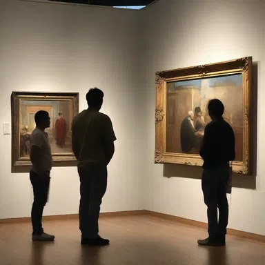The art gallery showcased the works of an inexperienced painter, filled with raw talent but lacking refined technique.