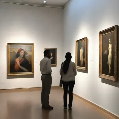 The art gallery showcased the works of an inexperienced painter, filled with raw talent but lacking refined technique.
