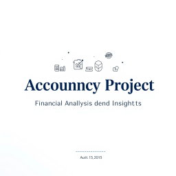 A professional and sleek cover page for an accountancy project, featuring a clean layout with a modern design