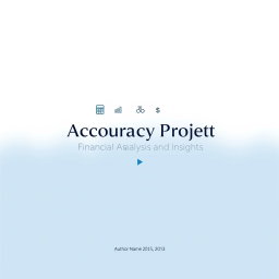 A professional and sleek cover page for an accountancy project, featuring a clean layout with a modern design