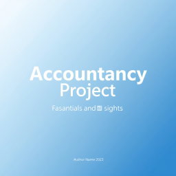 A professional and sleek cover page for an accountancy project, featuring a clean layout with a modern design