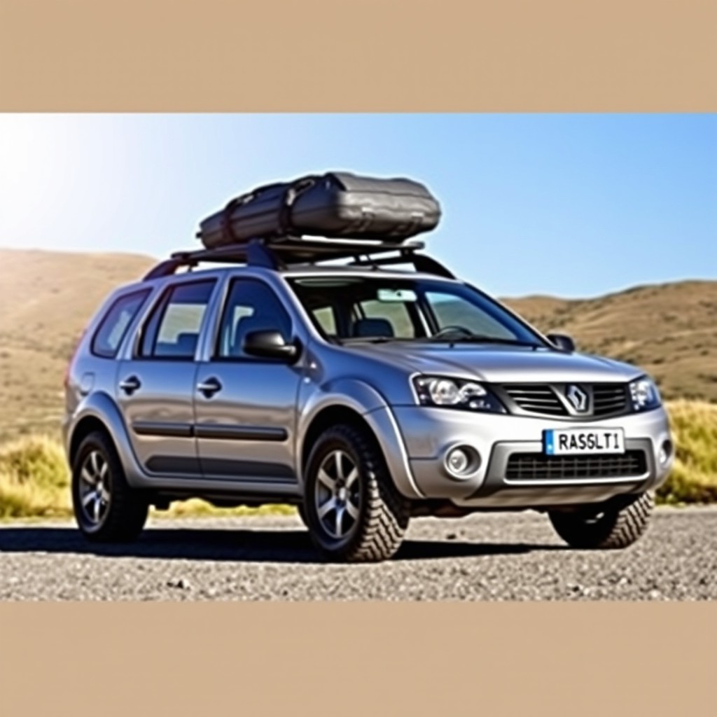 A stunning silver 2008 Renault Logan, designed for adventure