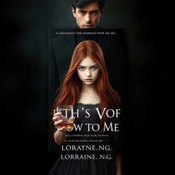 A striking book cover for a Wattpad story titled 'Death's Vow to Me,' featuring a 16-year-old girl with long flowing red hair and pale white skin