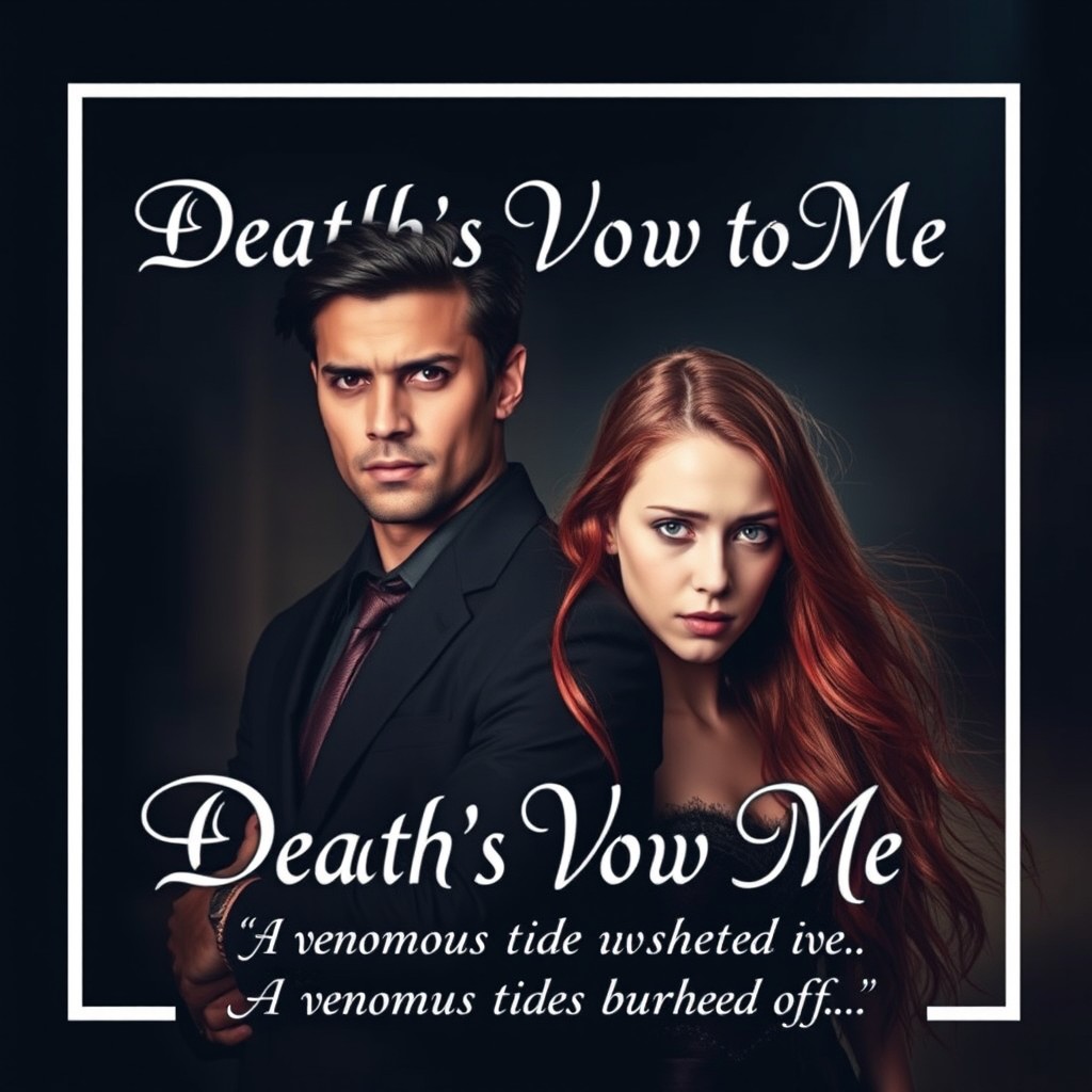 A captivating book cover for a Wattpad story titled 'Death's Vow to Me'