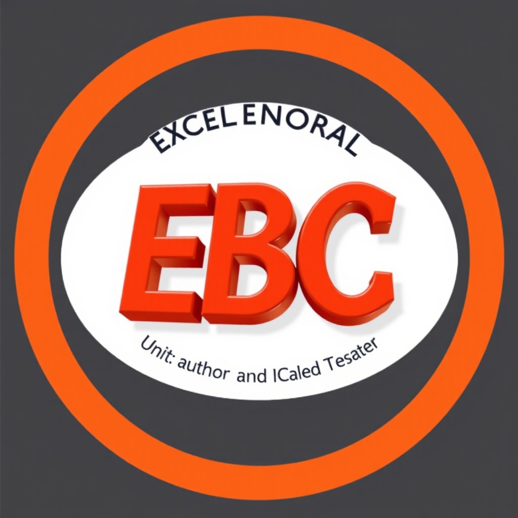 A modern and professional 3D logo for 'EBC' in a circular format