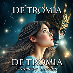 An enchanting book cover for 'DETROMIA' written by Lorraine, illustrating a captivating fantasy romance