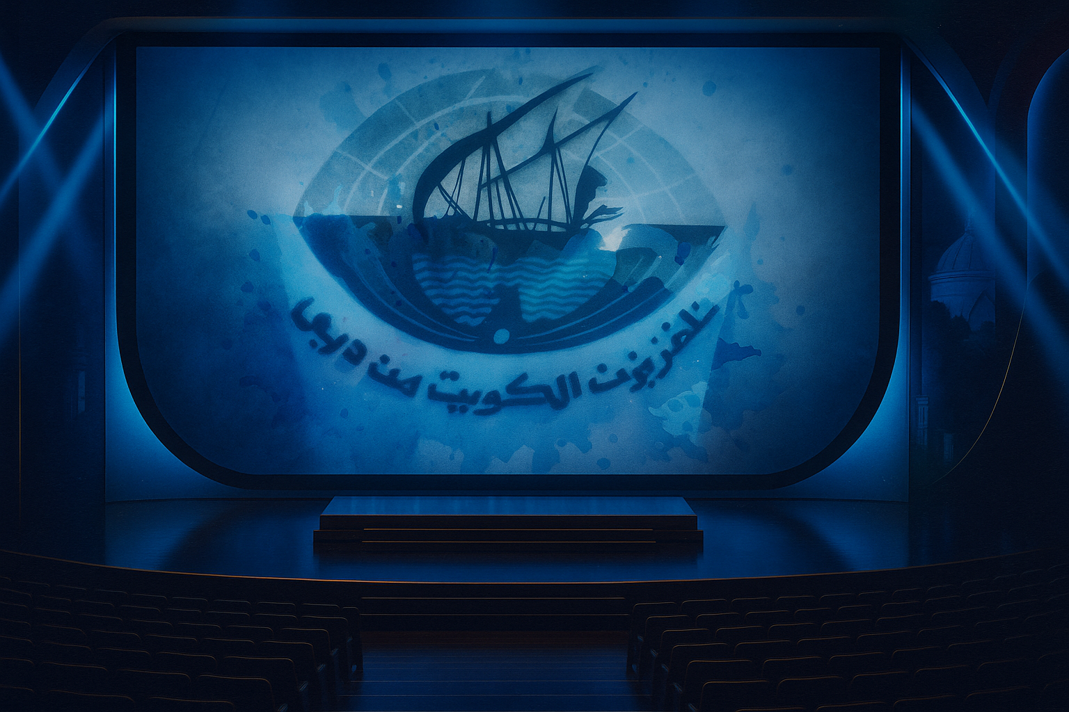 Change the main photo into the other attached photo - do not change stage- fancy - add some blue lighting