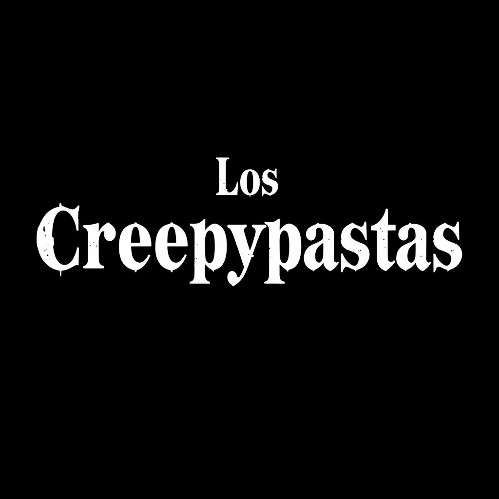 Un título en español que diga "Los Creepypastas" diseñado con una tipografía gótica y de horror clásica, evocando una atmósfera de error digital y terror tecnológico