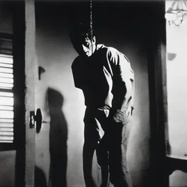 In the horror movie, the killer's jape before attacking his victim added an eerie and unsettling touch to the suspenseful scene.